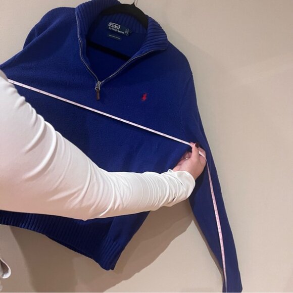 Ralph Lauren Blue Quarterzip Sweater - Picture 5 of 5